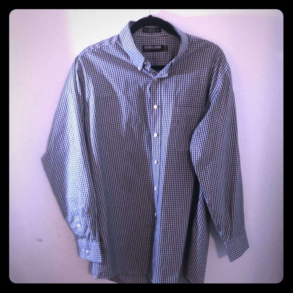 Black and white button down